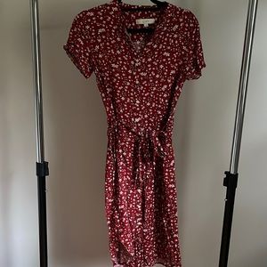 Red flower dress from loft